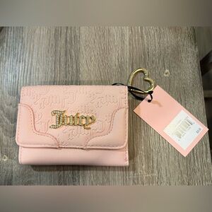 Juicy Couture Pink Wallet with Gold Accents
